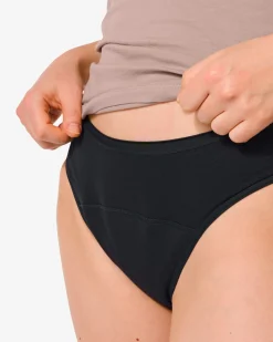 menstruatieslip katoen hoge absorptie zwart