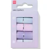 mini markers pastel - 4 stuks