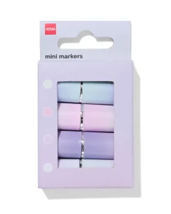 mini markers pastel - 4 stuks