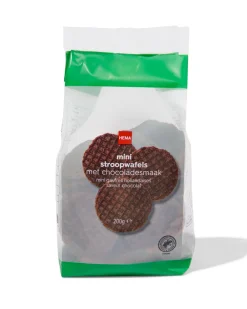 mini stroopwafels met chocoladesmaak 200g