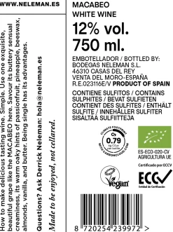 Neleman macabeo biologisch 0.75L