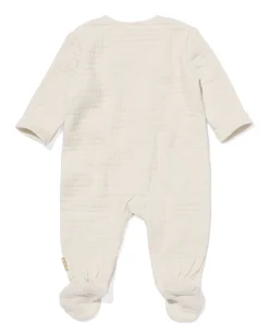 newborn boxpakje met voetjes ecru