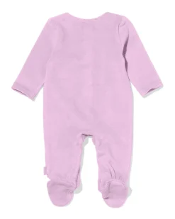 newborn boxpakje rib velours paars