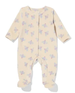 newborn boxpakje rib vogels ecru