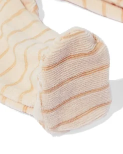 newborn boxpakje velours rib strepen zand