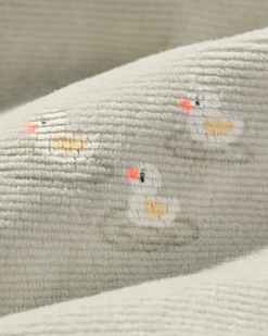 newborn boxpakje velours rib eenden lichtgroen