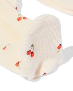 newborn boxpakje velours rib kersen ecru