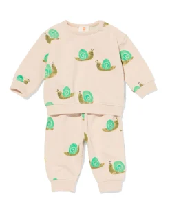 newborn kledingset comfy fit jersey dieren ecru