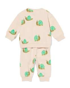 newborn kledingset comfy fit jersey dieren ecru
