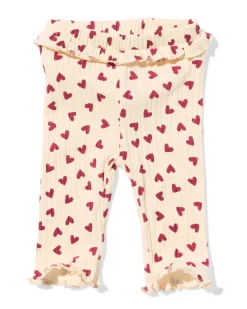 newborn legging rib hartjes ecru