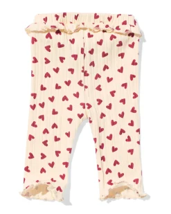newborn legging rib hartjes ecru