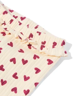 newborn legging rib hartjes ecru