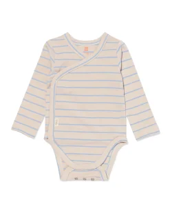 newborn meegroei overslagromper strepen ecru