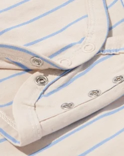 newborn meegroei overslagromper strepen ecru