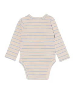 newborn meegroei overslagromper strepen ecru