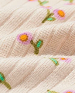 newborn meegroeiboxpakje LENZING™ ECOVERO™-(viscose) rib bloemen ecru