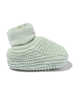 newborn sloffen gebreid groen