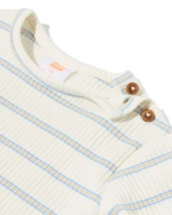 newborn T-shirt jersey strepen gebroken wit