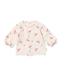 newborn T-shirt kersen ecru