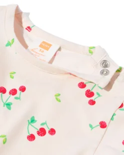 newborn T-shirt kersen ecru