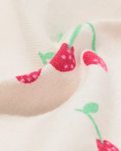 newborn T-shirt kersen ecru