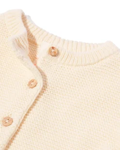 newborn vest fijngebreid ecru