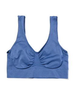 niet voorgevormde top zonder beugel naadloos middenblauw