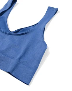 niet voorgevormde top zonder beugel naadloos middenblauw