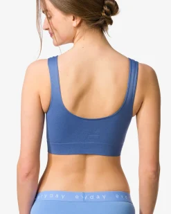 niet voorgevormde top zonder beugel naadloos middenblauw