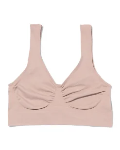 niet voorgevormde top zonder beugel naadloos beige