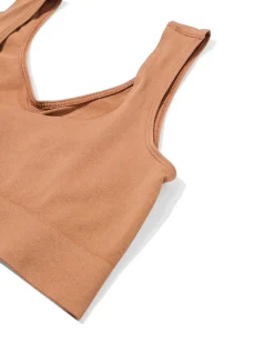 niet voorgevormde top zonder beugel naadloos middenbruin