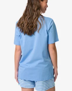 nijntje damesshortama jersey strepen blauw
