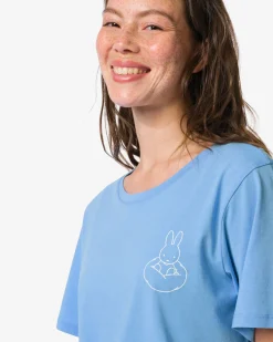 nijntje damesshortama jersey strepen blauw