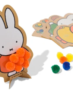 nijntje kaarten versieren met pompoms