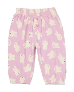nijntje newborn broek comfy fit jersey paars