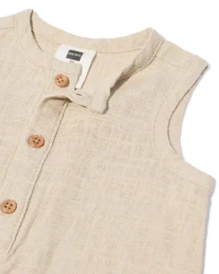 nijntje newborn jumpsuit linnen zand