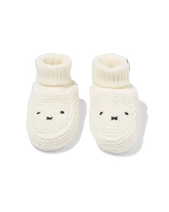 nijntje newborn sloffen gebreid wit
