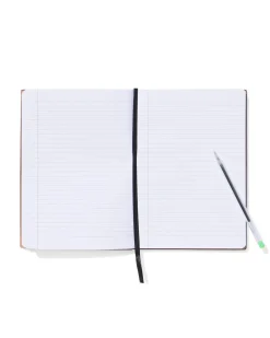 notitieboek gelinieerd PU zwart A5