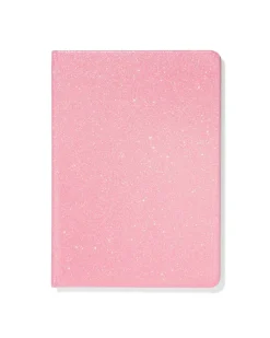 notitieboek 21x15cm glitters roze