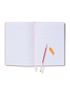 notitieboek 15x22cm hartjes roze