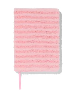 notitieboek 16x22cm roze fluffy
