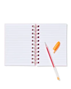 notitieboek 11.5x15cm roze hartjes