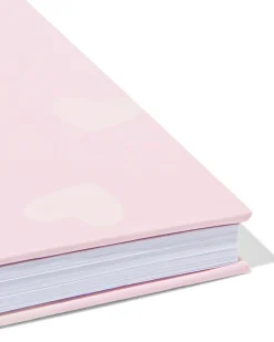 notitieboek 11.5x15cm roze hartjes