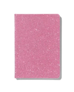 notitieboekje A5 glitter roze