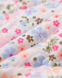 omkeerbare babygilet bloemen blauw