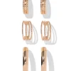 oorringen 18mm goud - 3 stuks