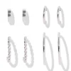 oorringen zilver - 4 stuks