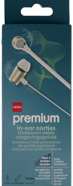 oortelefoon in-ear premium mint