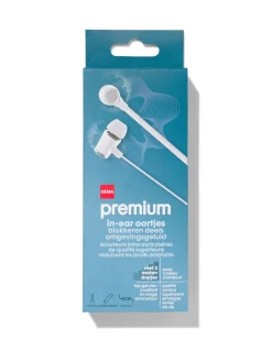 oortelefoon in-ear premium wit