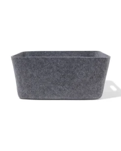 opbergmand 36x27x16cm L vilt grijs